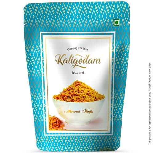 Kaligodam Marwari Bhujia 400g – Authentic Rajasthani Namkeen | Spicy & Crunchy Snack | Made with Cold-Grinded Besan & Spices | No Onion, No Garlic | Ready to Eat | Vegetarian