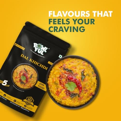 Bowlful Jain Dal Khichdi | No Onion No Garlic | Simple & Digestive Rice Lentil Meal | Instant Ready Food | 55g Net Weight (250g After Rehydration) | Pack of 3 | No Added Preservatives & Colours | Microwaveable — image 8