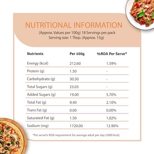 Veeba Pasta and Pizza Sauce - No Onion No Garlic,280g. — image 2
