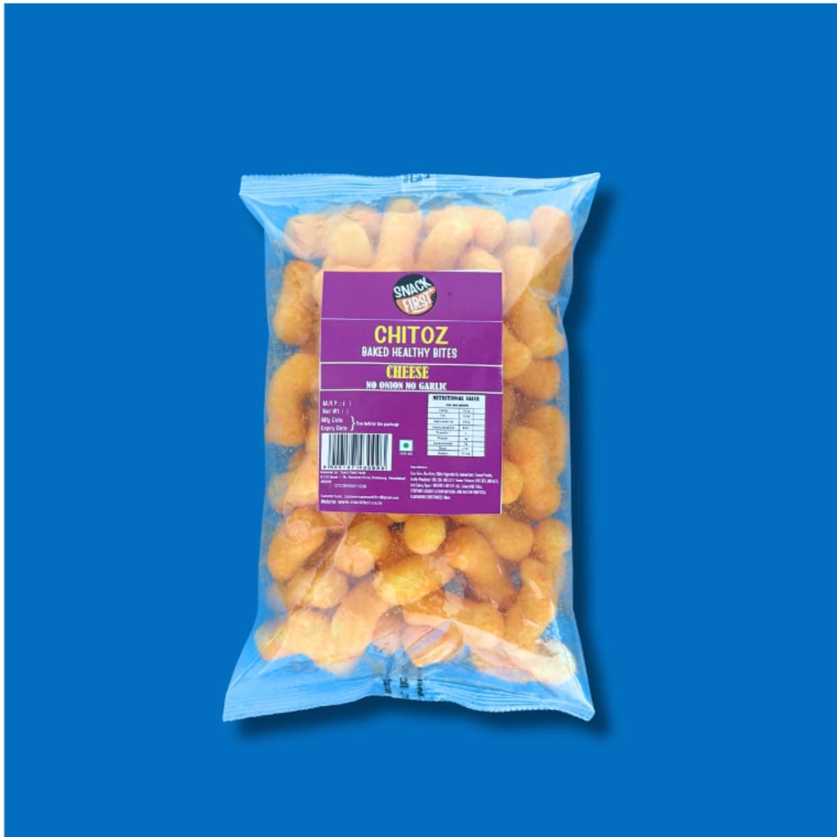 Snack First Chitoz, Pack of 6, No Onion No Garlic, Jain, Puffed Snack, Corn Puffs, Healthy Snack, Namkeen, Each 80g — image 5