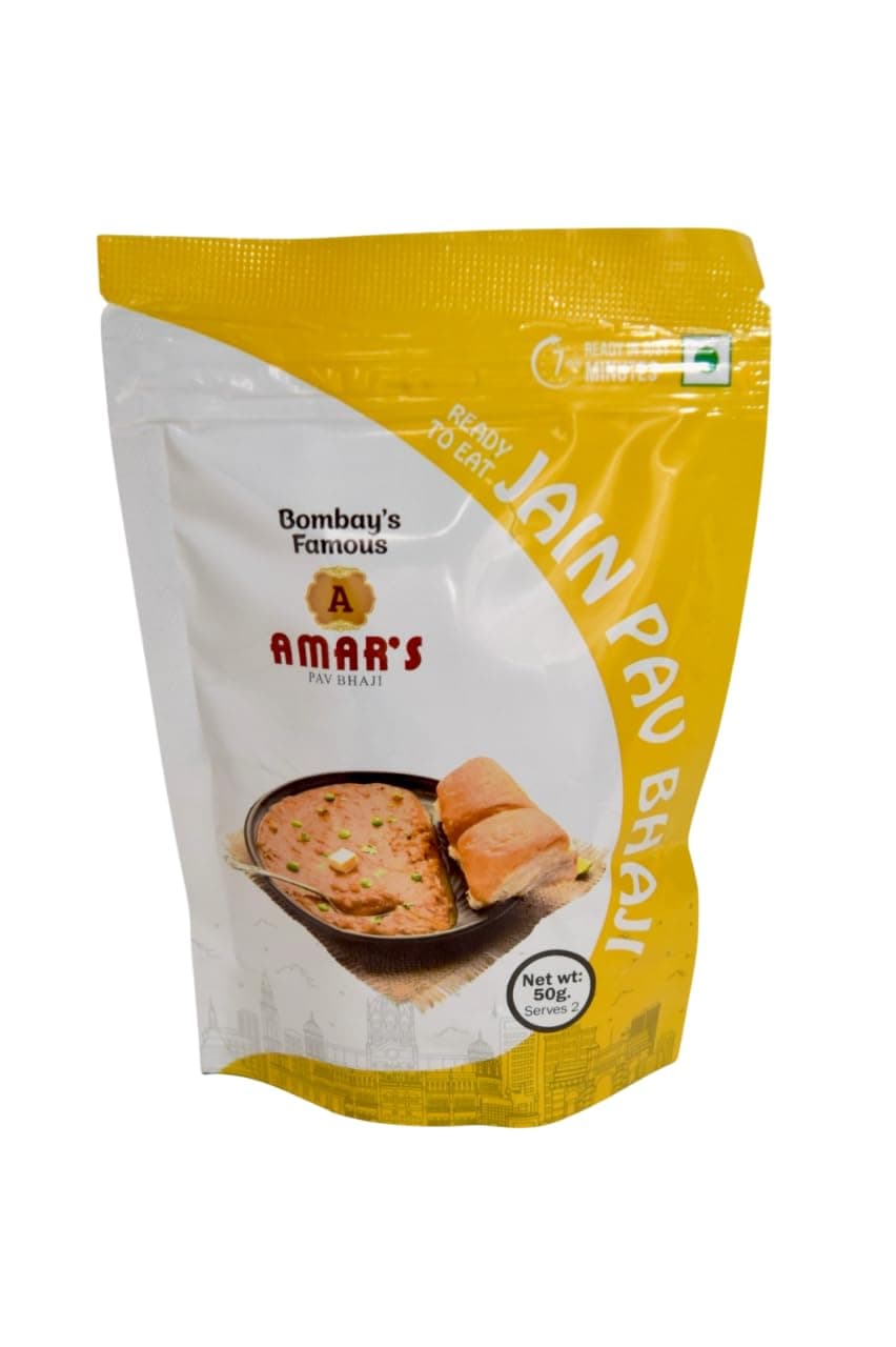 Amar Juice Centre Jain Pav Bhaji | Ready to Eat | No Onion No Garlic | Instant Mix (Pack of 2, 50g Each) — image 3