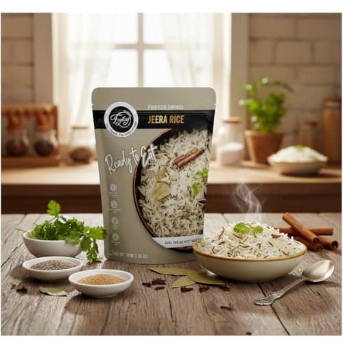 FzyEzy Freeze-Dried Jeera Rice | Ready-to-Eat Instant Meal | Authentic Indian Cumin Rice | No Preservatives | Travel-Friendly Pack (75g) — image 6