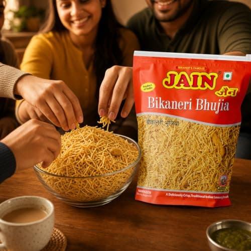 JAIN Bikaneri Bhujia, Size - 360g, Asli Bikaneri, Handmade, No Palm Oil, Zipper Pack — image 7