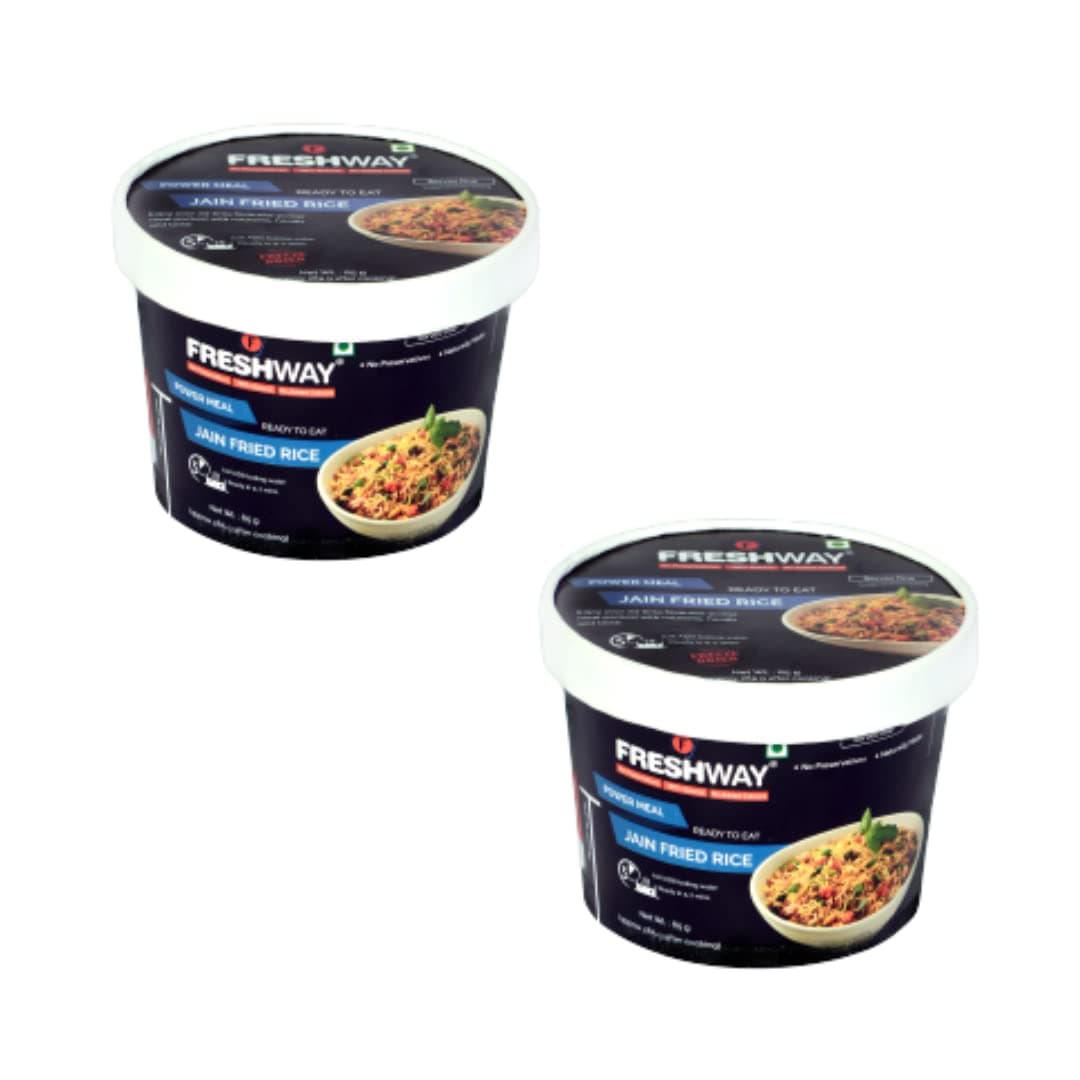 Freshway Ready to Eat Pack of 2 (Jain Fried Rice + Jain Fried Rice) Ready to Eat Freeze Dried Products with No Added Preservative & Colors — image 2