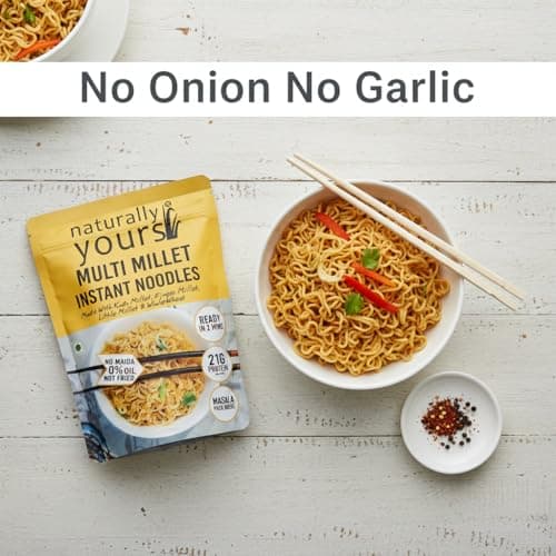 Naturally Yours Multi Millet Instant Noodles 175g | Kodo & Little Millet + Whole Wheat | 21g Protein | High Fiber | No Maida | Non-Fried | No Onion No Garlic Jain-Friendly | Tastemaker | Pack of 3 — image 6