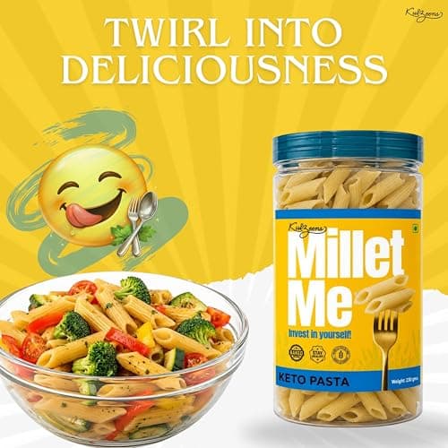 Millet Me by Kuizeens Keto Pasta - 230g (Pack of 4) | Ultra Low Carb & High Protein penne pasta | Diabetic Friendly & Keto Diet Approved | No Added Sugar, Maida-Free & Gluten Free | No Onion No Garlic | Jain-Friendly | Instant Pasta — image 7