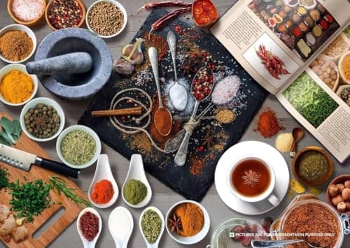 SARANZ Exotic Seasoning Combo (Lebanese 7 Spice, Pizza Mix Jain, Chinese 5 Spice Jain & Aromatic Powder) | Middle Eastern & International Blends | For Snacks, Vegan Dishes, Pizza & Marinades | 4x100g Sprinkler Jars — image 3