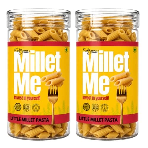Millet Me by Kuizeens Little Millet Pasta - 230g ( Pack Of 2 ) | No Maida | High Fiber Vegan Pasta |Protein & Fiber-Rich | Gluten-Free Delight | low-carb diets | Easy-to-Make | No MSG | No Preservatives|Jain | No Onion & Garlic