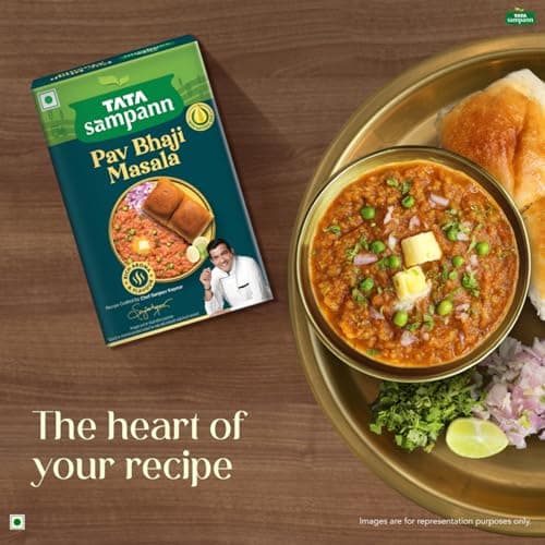 Tata Sampann Pav Bhaji Masala with Natural Oils, 100g, Crafted by Chef Sanjeev Kapoor, With Chef’s Exclusive Tip, Rich Aroma & Flavour — image 7