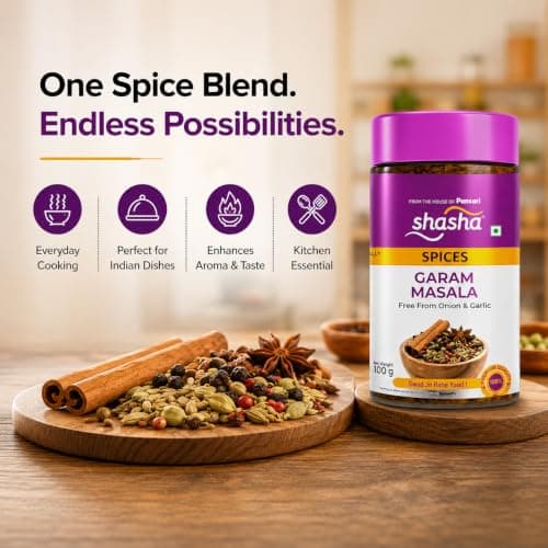 Shasha Garam Masala Powder 100g - Spice Blend for Authentic Indian Dishes - No Onion or Garlic - From the House of Pansari — image 6