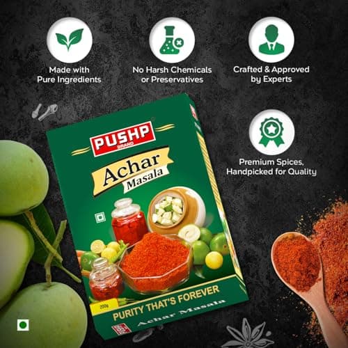 Pushp Achar Masala | 200g Box | Premium Blend of Traditional Spices | Ready-to-Use Pickle Mix | Authentic Homemade Pickle Masala | No Added Preservatives (Pack of 1) — image 5