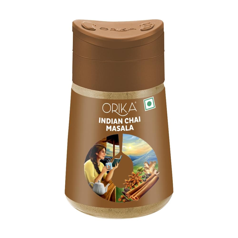 Orika Indian Tea Spice Mix 60g | Aromatic Chai Masala Powder | Rich Blend of Ginger, Cardamom, Black Pepper & Cloves for Authentic Indian Milk Tea