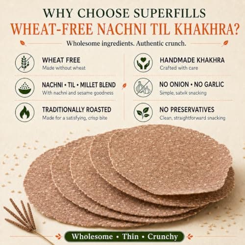 Superfills Nachni Till Khakhra 200g - Gluten-Free Khakra Snack — image 5
