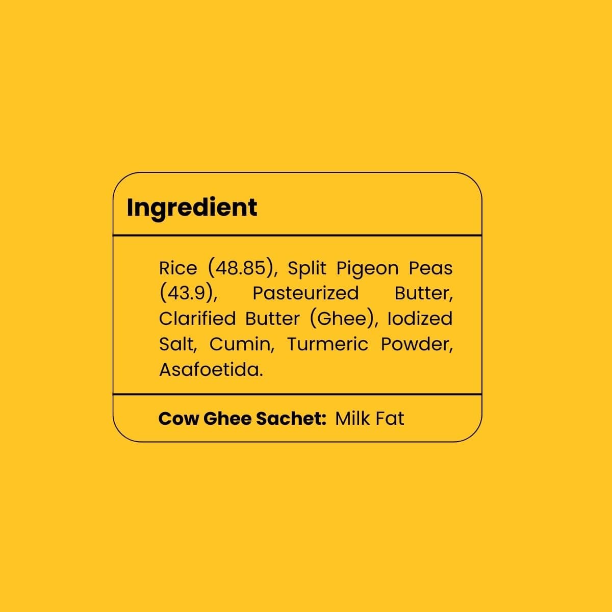 Instant Moong Dal Khichdi | Pack of 3 | Ready-to-Eat |Desi ghee|Just Add Hot Water | Light on Stomach | No Preservatives | Travel & Office-Friendly Indian Meal|wholegrains|No onion, No garlic — image 4