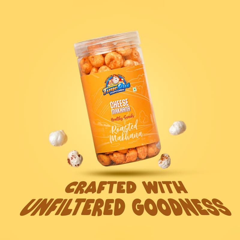 Time Out Popcorn - Cheese Jain Roasted Makhana | Flavoured Makhana | Healthy Crunchy Foxnuts | Gluten Free Snacks | Pack of 2 x 70g — image 4