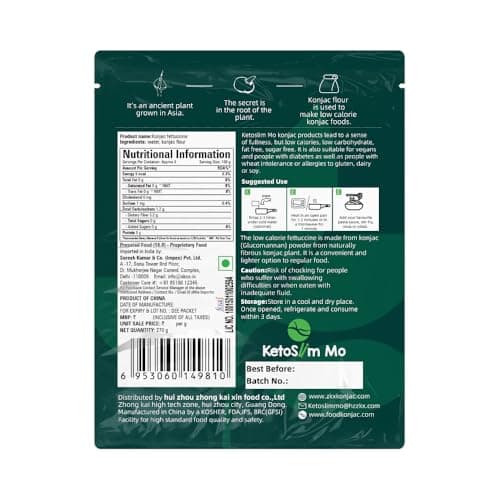 Shinsakura KetoSlim Shirataki Mo Konjac Fettuccine 270 g | Low Calorie | Zero Sugar | Keto Friendly | Good Source of Fibre | Fat Free — image 2