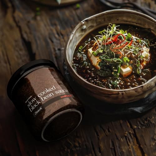 SMALLBATCH Root Free Slow Cooked Black Bean Sauce, Jain Friendly, No Onion No Garlic, Gourmet Condiment, Spread, Marinate, Saute, Stir-Fry, Dip, Tofu, Jbatch - 180gms — image 4