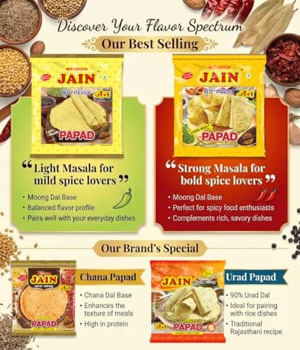 JAIN Urad Papad, 200g, 5.5 Inch, Handmade, No Preservatives — image 4