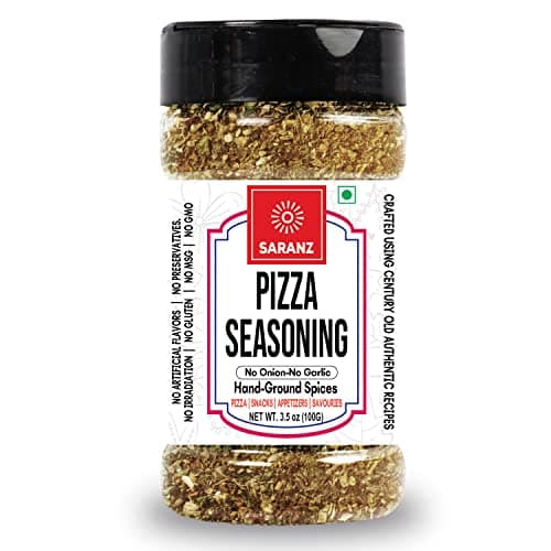 SARANZ Lebanese 7 Spice & Pizza Mix Jain Seasoning (Combo Pack) Batata Harra Masala | Perfect for Snacks, Appetizers, Main Dishes and Flavoured Vegan | Middle East Seasonings | 100 Gm Sprinkler Jar — image 5