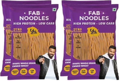 Yu Foodlabs Fab Noodles-Low Carb&High Protein-Zero Maida&Made Using Special Grade Atta-Not Fried Healthy Wheat Noodles-No Preservatives&100% Natural-5 Mins-Serves 6-300 Gram(Pack Of 2) — image 7