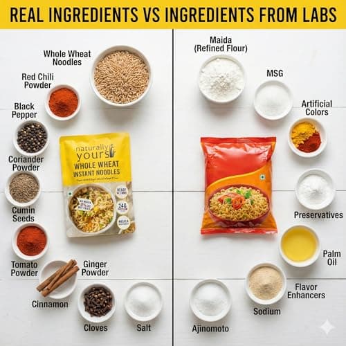Naturally Yours Khapli Atta Whole Wheat Instant Noodles 175g | 24g Protein | High Protein & Fiber | 100% Maida-Free | Healthy Meal | Non-Fried | No Onion No Garlic Jain-Friendly | Pack of 1 — image 4