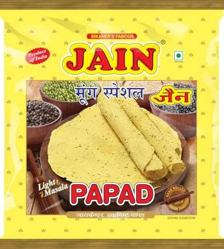 JAIN Papad Moong Dal Special Strong Masala, 400g, 10 Inch, Handmade — image 8
