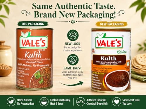 VALE'S Kulth 425 gm | Authentic Chambyali Dham Horsegram Curry | 100% Natural • No Onion No Garlic • Sweet & Sour • Traditionally Cooked • Ready to Eat – Heat & Serve — image 3