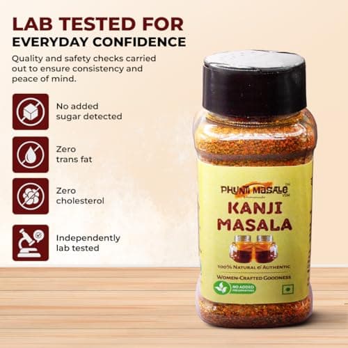 Phunti Masale Kanji Masala Powder | Traditional Indian Probiotic Drink Mix | 100g | No Preservatives | No Onion No Garlic | Gut Health Fermented Drink Spice Mix | Makes 6-7 litres of Kanji — image 6