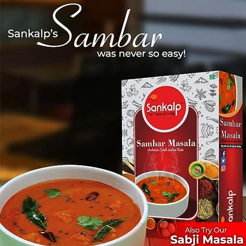 Sankalp Sambar Instant Masala Mix |Authentic South Indian Taste | Instant Sambar Mix Paste 250g*2 Pack — image 4