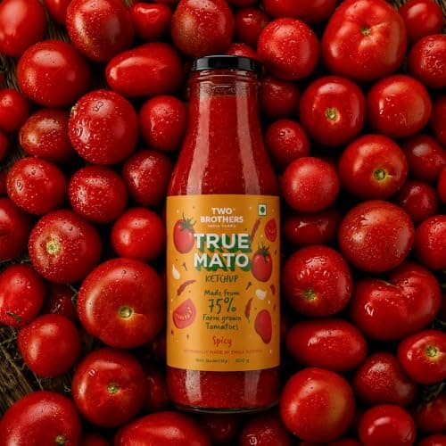 Two Brothers Truemato Ketchup - Spicy Tomato Ketchup 300g | Made with 75% Just Tomatoes | No Refined Sugar — image 5