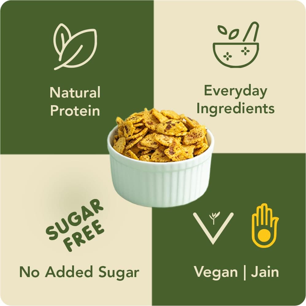 Svasthyaa Roasted Chana Jor Garam Healthy Indian Snack for Kids & Adults | Crispy Channa Namkeen | High Protein, Gluten Free | Vegan Jain with Sea Salt & Hing | No Palm Oil, No Added Sugar | Travel & Office | 220g - Pack of 1 — image 6