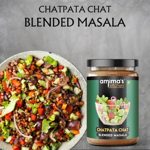 Amima's Kitchen Chatpata Chat Masala Sprinkler Jar | 125 Grams (Pack 1) | No Onion & No Garlic | No Artificial Flavour Added | Used in Saute Veggies, Fruit Salads, Snacks, Curries, Buttermilk, Sharbats, Fruit Juice — image 2