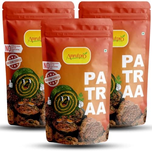 AmrutPro Patra | 3 Pack Combo | Vacuum Cooked Traditional Snack | Crispy Texture | No Palm Oil | No Artificial Colours | No Preservatives