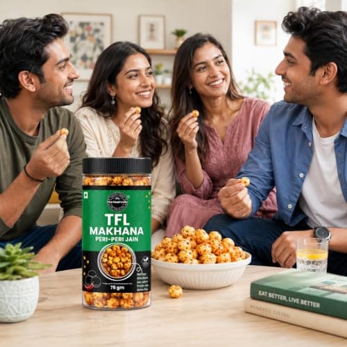 The Food's Life Peri Peri Jain Makhana | Roasted Lotus Seeds | Protein & Calcium-Rich | Gluten-Free | No Onion & Garlic | Healthy Snack 75g | Pack of 1 — image 7