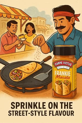 Carpe Victus No Onion No Garlic Authentic Jain Mumbai Frankie Masala for Vegetarian Food, Seasonings for Wraps, Rolls, Sandwiches, Burgers, Franky Seasoning Masalas for Unique Flavor, 100 gms — image 3