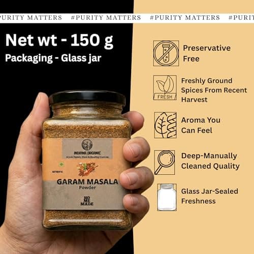 Indiana Organic Garam Masala Powder – Roasted Whole Spice Blend |150 Gram | Freshly pack on order | No Red chilli garam masala | No onion and garlic. — image 7