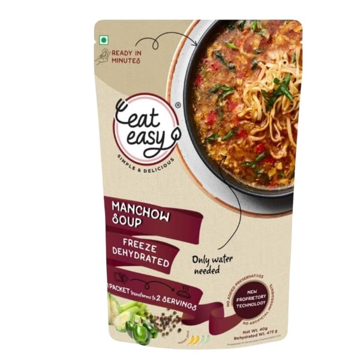 Eat Easy Ready To Eat Tomato Soup 40 gram I Just Add Water and Cook I Healthy Instant Tomato Soup Packet for Travel, Camping or Trekking Meal, Hostel Students I Freeze Dehydrated Organic Soup I No Preservatives — image 7
