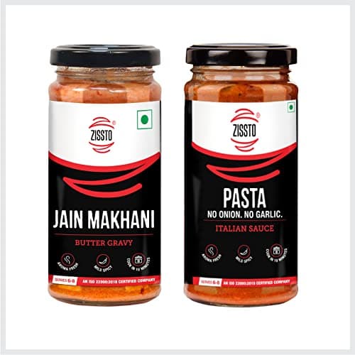 Zissto Jain Pasta Italian Sauce, Jain Schezwan Desi Chinese Sauce, Jain Makhani Butter Cooking Gravy, Date and Tamarind Sauce| No Onion No Garlic | Ready to Cook | Combo Pack of 4-250gm Each Bottle — image 8