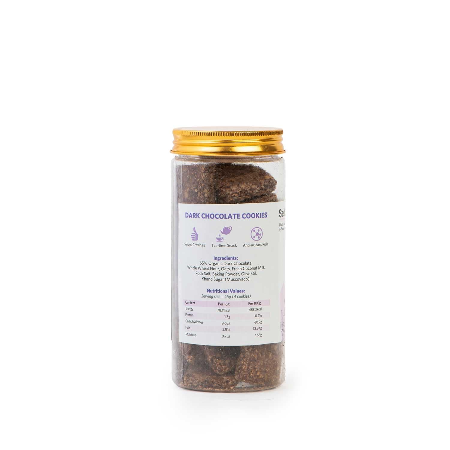 SelfCare By Suman Agarwal Dark Chocolate Oats Cookies 180g - Pack of 1 | Baked - No Maida | No Added Artificial Flavors & Sweeteners | Healthy - Sweet - Tea Time Snack | Jain & Travel Friendly — image 8