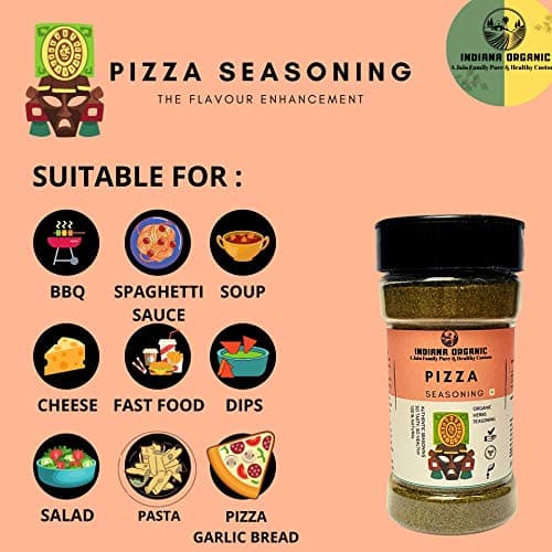 Indiana Organic Pizza Garlic Bread Seasoning - The Flavour Enhancement | Seasoning with Himalayan Herbs (150 Gram) No Onion and Garlic. — image 2