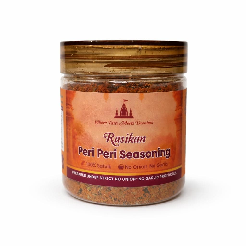 Rasikan Jain Satvik Masala Combo – Peri Peri, Kitchen King, Pasta Noodle & Paneer Tikka (320g) | No Onion No Garlic | Freshly Ground Small Batch Spices | No Added Colour or Preservatives | Perfect for Bhog, Satvik & Everyday Cooking — image 3
