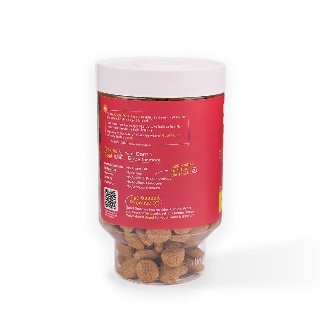 Good Goodies Baked Ragi Puff Indian Masala | Baked Not Fried | Millet-Based Snack | No Maida, No Palm Oil, No Maltodextrin | No Artificial Colours or Preservatives | Light & Crunchy | Diet-Friendly | 100g | Pack of 1 — image 3