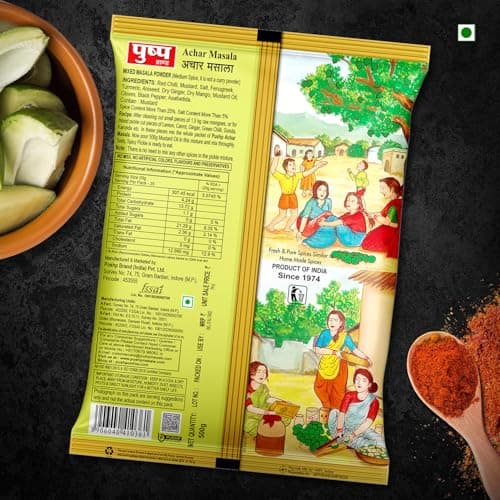 Pushp Achar Masala | 500g | Premium Blend of Traditional Spices | Ready-to-Use Pickle Mix | Authentic Homemade Pickle Masala | No Added Preservatives (Pack of 1) — image 2