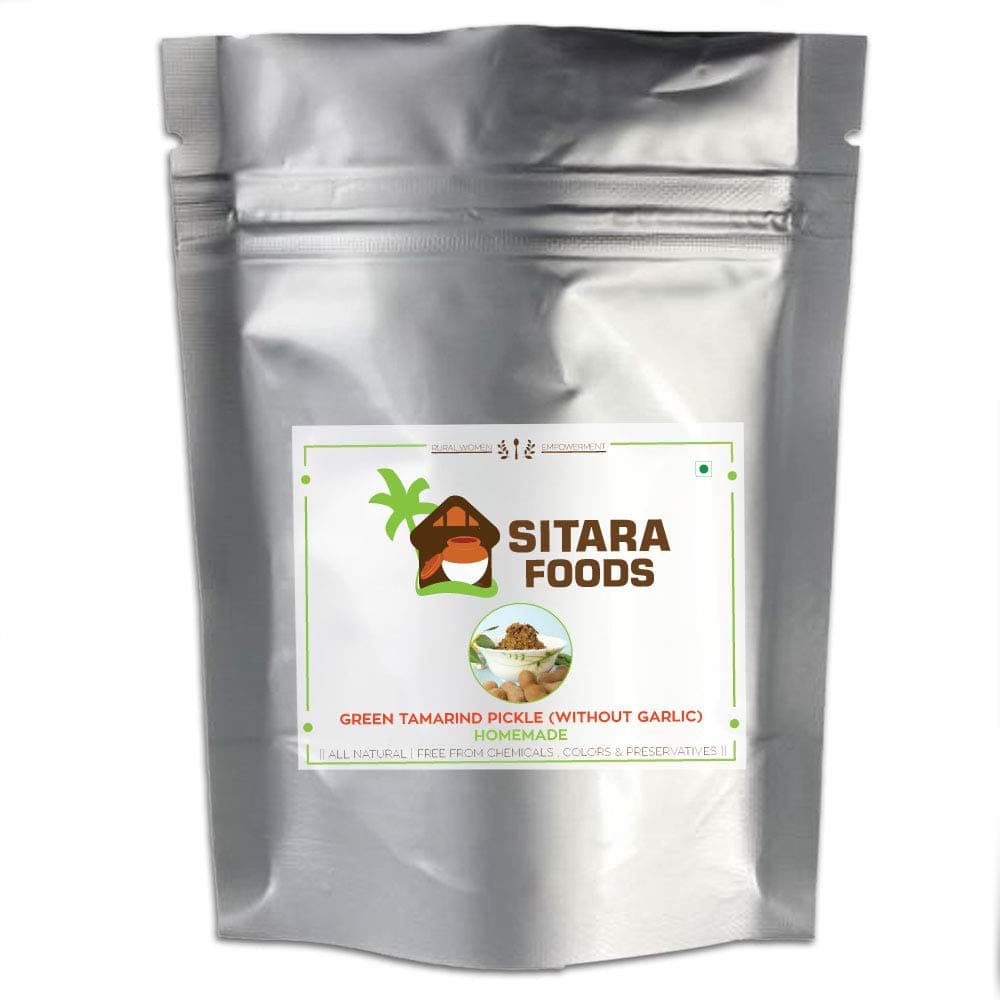 Sitara Foods Chinthakaya Thokku Aachar Green Tamarind Pickle Without Garlic Home Made 250 Grams Pack — image 4