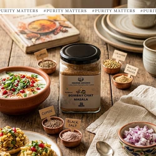 Indiana Organic Bombay Chat Masala (150g) | Pure Jain & No Onion-Garlic Spice Blend | Low Salt & High Spice Potency | Freshly Packed Authentic Indian Chaat Masala for Salads, Fruits, and Snacks — image 8