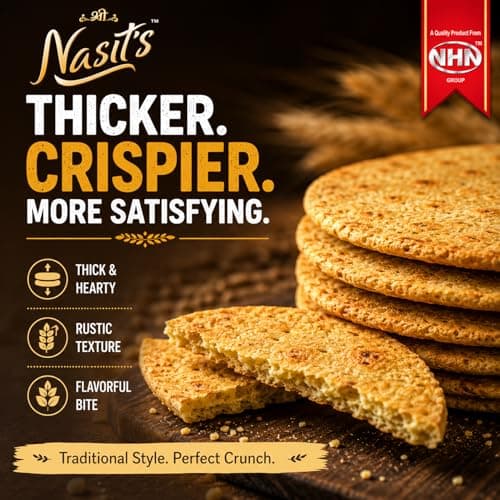 Nasit’s Bhakhri | Thick & Crispy Gujarati Breakfast Snack | Ready to Eat Traditional Bhakhri | Available in Multiple Flavors (Chilli Coriander) — image 4