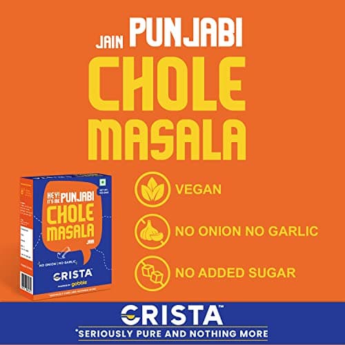 CRISTA Jain Punjabi Chole Masala | Chana Masala | Vegan | No Onion | No Garlic | No Added Sugar | Zero added Colours, Fillers, Additives & Preservatives | 100 gms — image 5