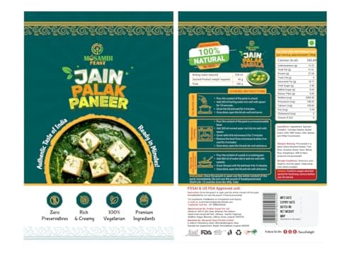 MOSAMBI FEAST Ready-to-Eat Jain Palak Paneer | 100% Natural Zero Preservatives | Rich Creamy Authentic Indian Flavors | Premium Vegetarian Ingredients — image 8