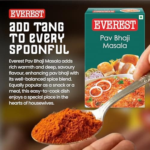 Everest Pav Bhaji Masala – 50g | Authentic Mumbai-Style Spice Blend for Rich, Flavourful Pav Bhaji | Aromatic Masala Powder for Bhaji, Snacks & Street-Style Cooking — image 3