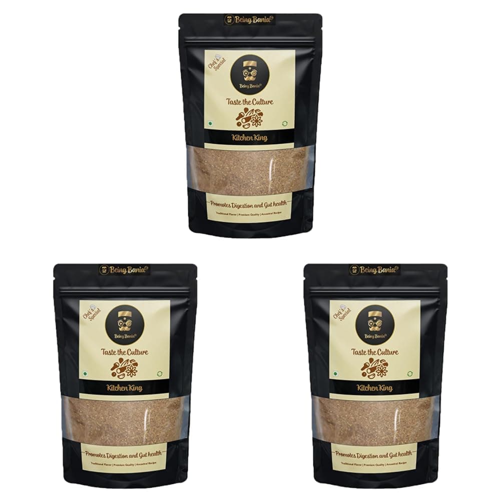 Being Bania Kitchen King Chef Special, 500 Gms | Kitchen Masala Powder |100% Natural Ingredients | No Added Preservatives | All in 1 Vegetable Masala | Exotic Indian Spices | No onion, no garlic | — image 2